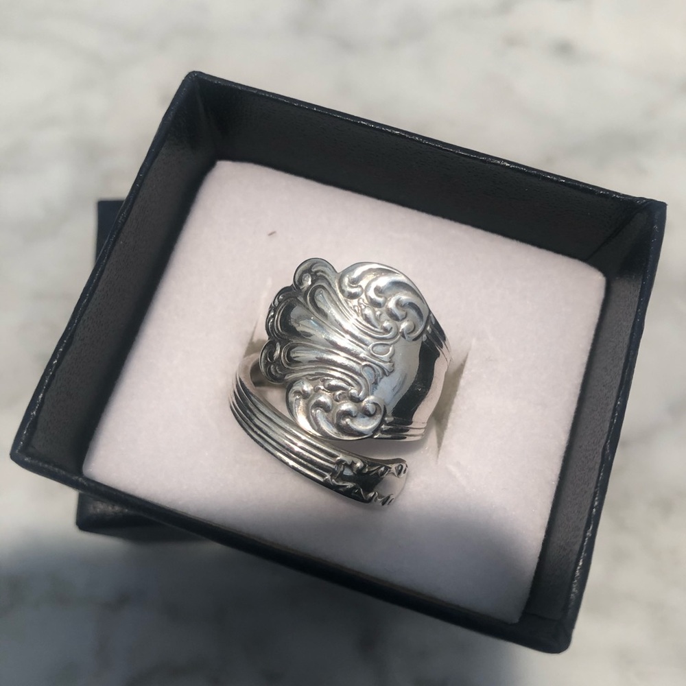 Sterling silver spoon ring